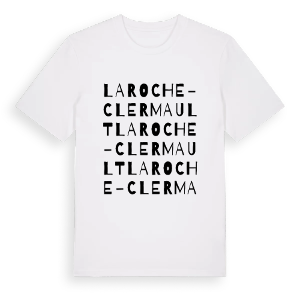 La Roche-Clermault ordlek t-shirt – ekologisk bomull t-shirt från Pinshirt