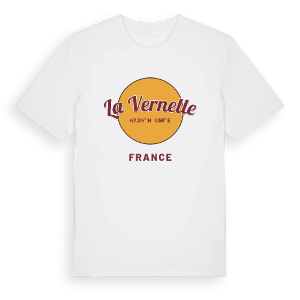 La Vernelle cirkel t-shirt – ekologisk bomull t-shirt från Pinshirt