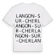 Langon-sur-Cher ordlek t-shirt
