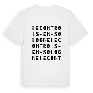 Le Controis-en-Sologne ordlek t-shirt – ekologisk bomull t-shirt från Pinshirt