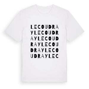 Le Coudray ordlek t-shirt – ekologisk bomull t-shirt från Pinshirt