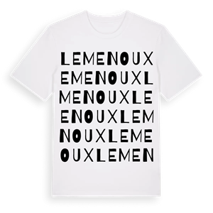 Le Menoux ordlek t-shirt – ekologisk bomull t-shirt från Pinshirt