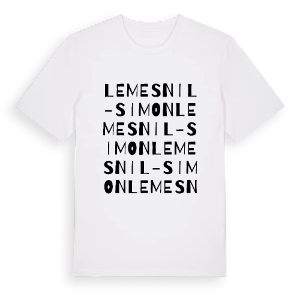 Le Mesnil-Simon ordlek t-shirt – ekologisk bomull t-shirt från Pinshirt
