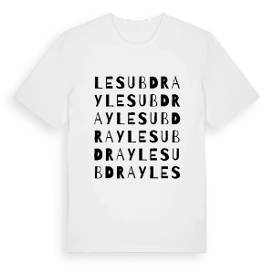 Le Subdray ordlek t-shirt – ekologisk bomull t-shirt från Pinshirt