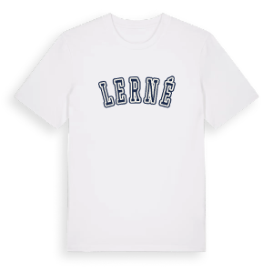 Lerné college t-shirt – ekologisk bomull t-shirt från Pinshirt