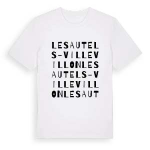 Les Autels-Villevillon ordlek t-shirt – ekologisk bomull t-shirt från Pinshirt
