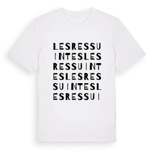Les Ressuintes ordlek t-shirt – ekologisk bomull t-shirt från Pinshirt