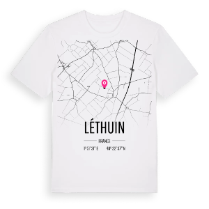 Léthuin karta t-shirt – ekologisk bomull t-shirt från Pinshirt