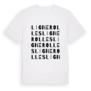 Lignerolles ordlek t-shirt – ekologisk bomull t-shirt från Pinshirt
