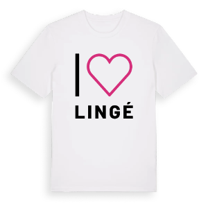 Jag älskar Lingé t-shirt stort tryck – ekologisk bomull t-shirt från Pinshirt