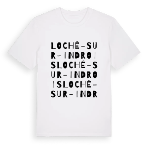 Loché-sur-Indrois ordlek t-shirt – ekologisk bomull t-shirt från Pinshirt