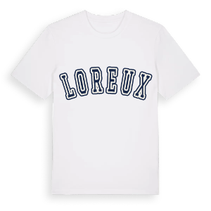 Loreux college t-shirt – ekologisk bomull t-shirt från Pinshirt