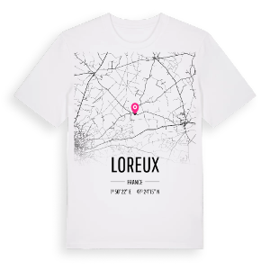 Loreux karta t-shirt – ekologisk bomull t-shirt från Pinshirt