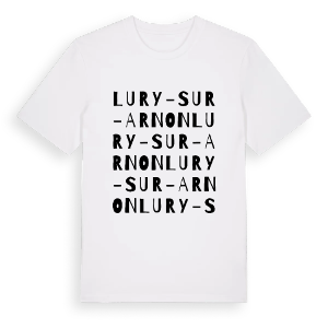 Lury-sur-Arnon ordlek t-shirt – ekologisk bomull t-shirt från Pinshirt