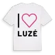 Jag älskar Luzé t-shirt stort tryck