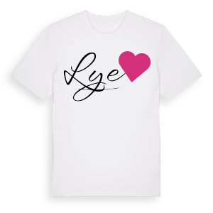 Lye hjärta t-shirt – ekologisk bomull t-shirt från Pinshirt