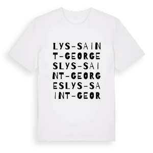 Lys-Saint-Georges ordlek t-shirt – ekologisk bomull t-shirt från Pinshirt
