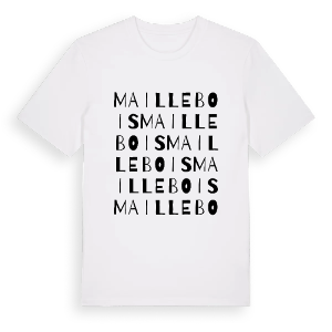 Maillebois ordlek t-shirt – ekologisk bomull t-shirt från Pinshirt