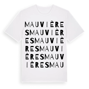 Mauvières ordlek t-shirt – ekologisk bomull t-shirt från Pinshirt