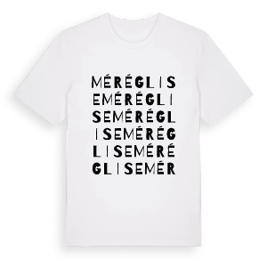 Méréglise ordlek t-shirt – ekologisk bomull t-shirt från Pinshirt