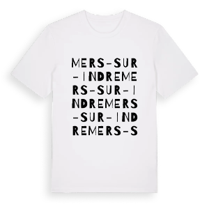 Mers-sur-Indre ordlek t-shirt – ekologisk bomull t-shirt från Pinshirt