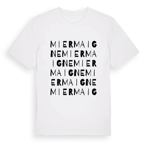 Miermaigne ordlek t-shirt – ekologisk bomull t-shirt från Pinshirt