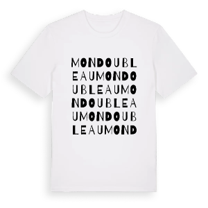 Mondoubleau ordlek t-shirt – ekologisk bomull t-shirt från Pinshirt