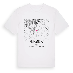Morancez karta t-shirt – ekologisk bomull t-shirt från Pinshirt