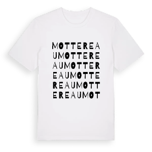 Mottereau ordlek t-shirt – ekologisk bomull t-shirt från Pinshirt