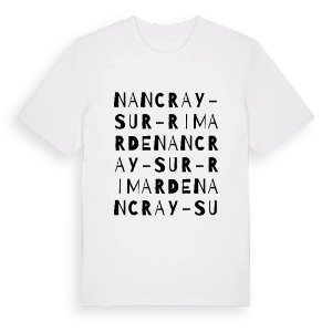 Nancray-sur-Rimarde ordlek t-shirt – ekologisk bomull t-shirt från Pinshirt