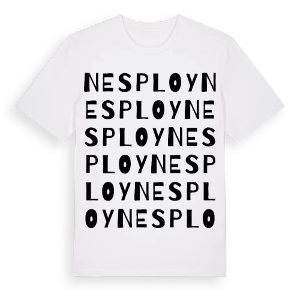 Nesploy ordlek t-shirt – ekologisk bomull t-shirt från Pinshirt