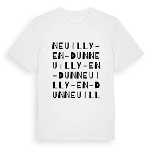 Neuilly-en-Dun ordlek t-shirt – ekologisk bomull t-shirt från Pinshirt