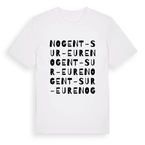 Nogent-sur-Eure ordlek t-shirt – ekologisk bomull t-shirt från Pinshirt