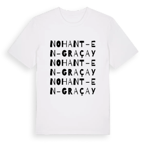 Nohant-en-Graçay ordlek t-shirt – ekologisk bomull t-shirt från Pinshirt
