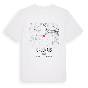 Orcenais karta t-shirt – ekologisk bomull t-shirt från Pinshirt