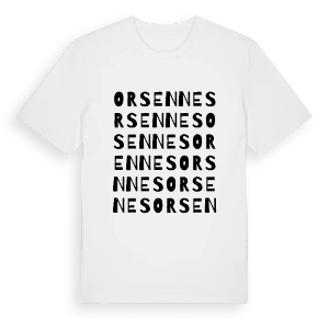 Orsennes ordlek t-shirt – ekologisk bomull t-shirt från Pinshirt