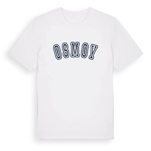 Osmoy college t-shirt – ekologisk bomull t-shirt från Pinshirt