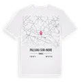 Palluau-sur-Indre karta t-shirt