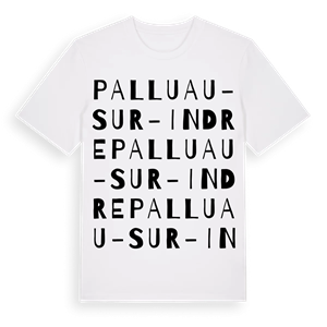 Palluau-sur-Indre ordlek t-shirt – ekologisk bomull t-shirt från Pinshirt