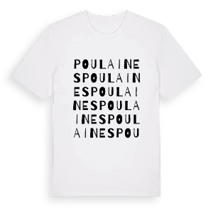 Poulaines ordlek t-shirt – ekologisk bomull t-shirt från Pinshirt
