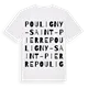 Pouligny-Saint-Pierre ordlek t-shirt
