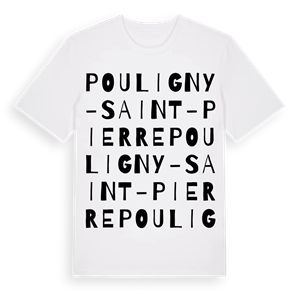 Pouligny-Saint-Pierre ordlek t-shirt – ekologisk bomull t-shirt från Pinshirt
