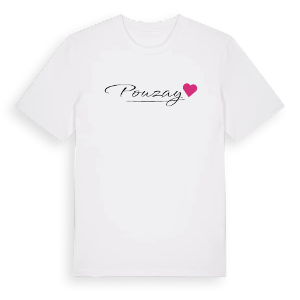 Pouzay hjärta t-shirt – ekologisk bomull t-shirt från Pinshirt