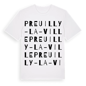 Preuilly-la-Ville ordlek t-shirt – ekologisk bomull t-shirt från Pinshirt