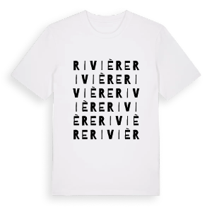 Rivière ordlek t-shirt – ekologisk bomull t-shirt från Pinshirt