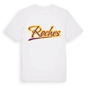 Roches baseball t-shirt – ekologisk bomull t-shirt från Pinshirt