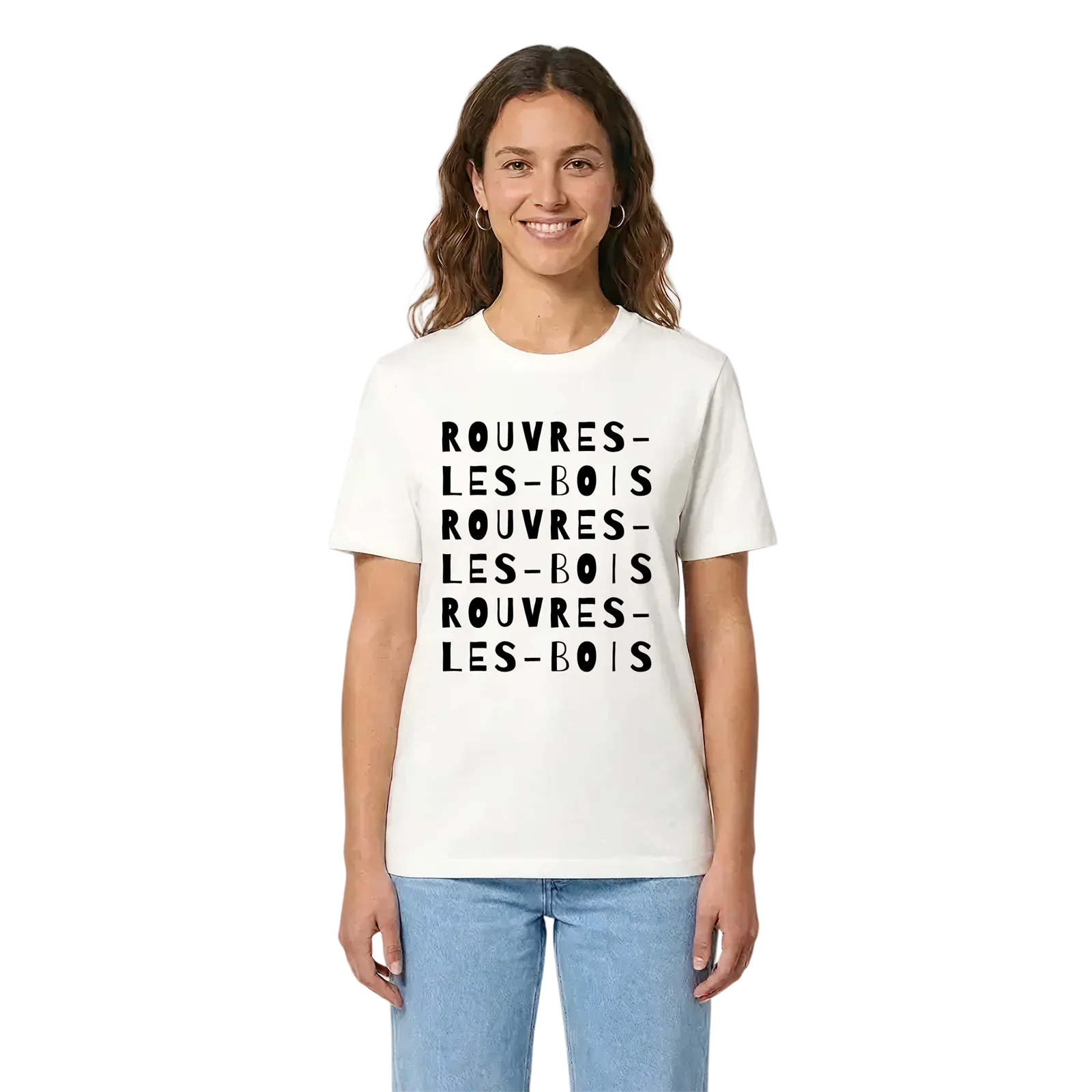 Rouvres-les-Bois ordlek t-shirt – White, i miljö