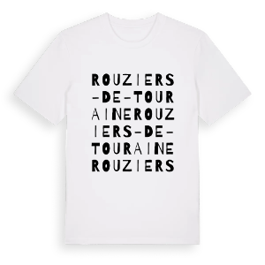 Rouziers-de-Touraine ordlek t-shirt – ekologisk bomull t-shirt från PinShirt