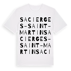 Sacierges-Saint-Martin ordlek t-shirt – ekologisk bomull t-shirt från Pinshirt