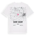 Saint-Aigny karta t-shirt